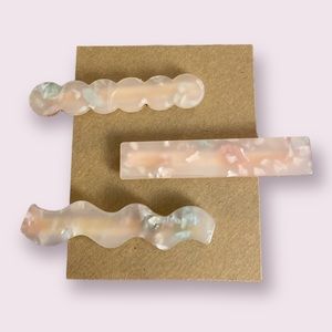 3pcs Graphic Wave Hair Clips - #185